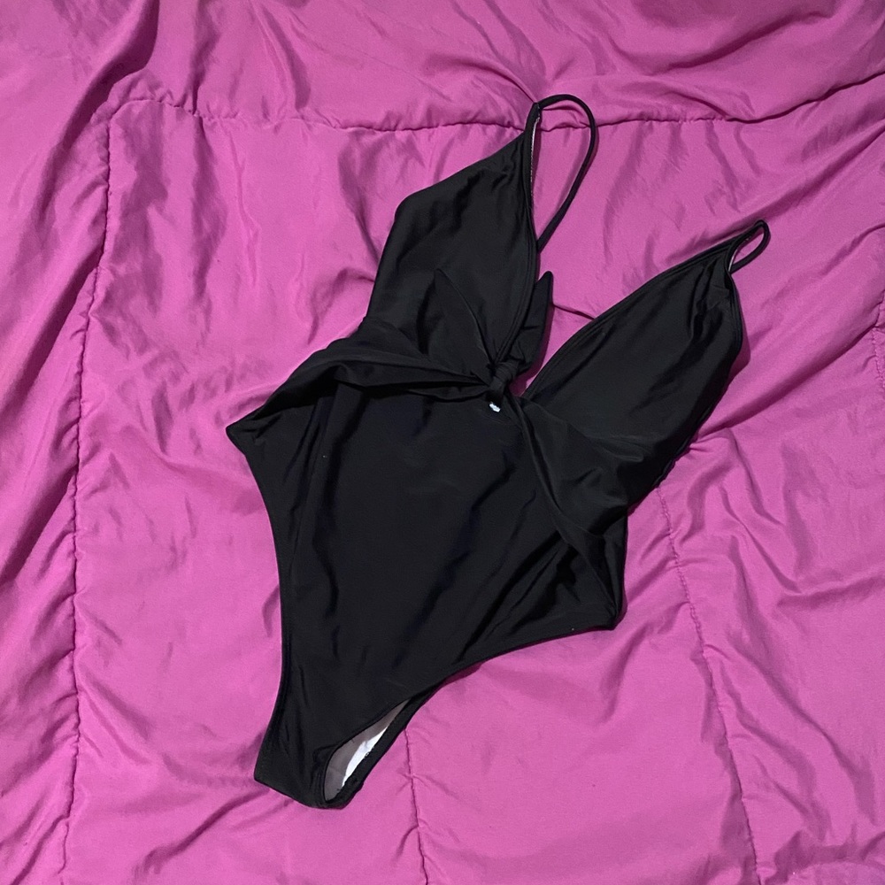 One piece deep plunge bathing suit